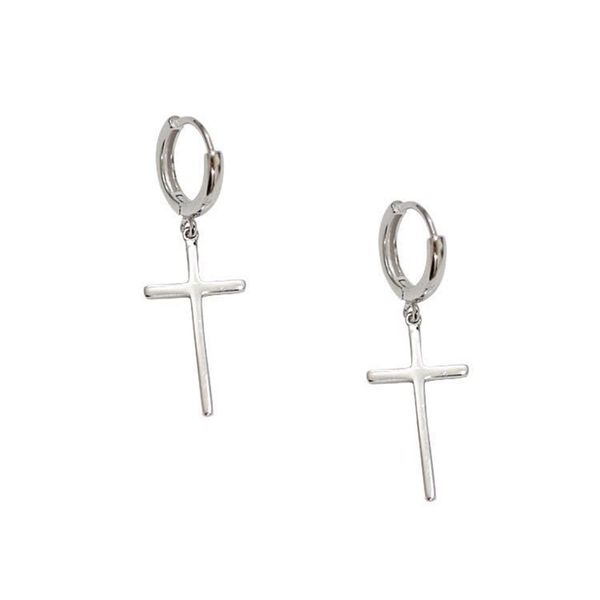

925 Sterling Silver Cross Designer Luxury Earrings for Women New Trend Lady Fashion Jewelry Pendientes Mujer Gifts