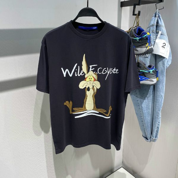 

2020 summer mens designer t-shirt short-sleeved cartoon rabbit starling brand series cotton comfortable tee europe and america street tide, White;black