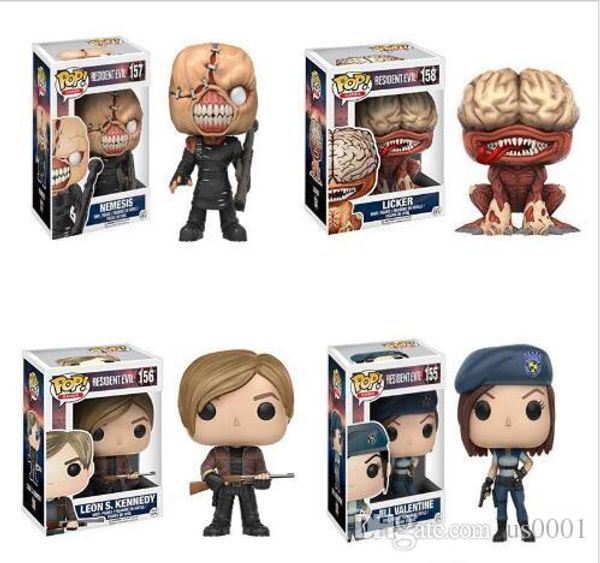 

Nicegift Funko POP NEW Resident Evil 10см НЕМЕЗИД, ДЖИЛЛ ВАЛЕНТИНА, прочесыватель Действие Рисунок