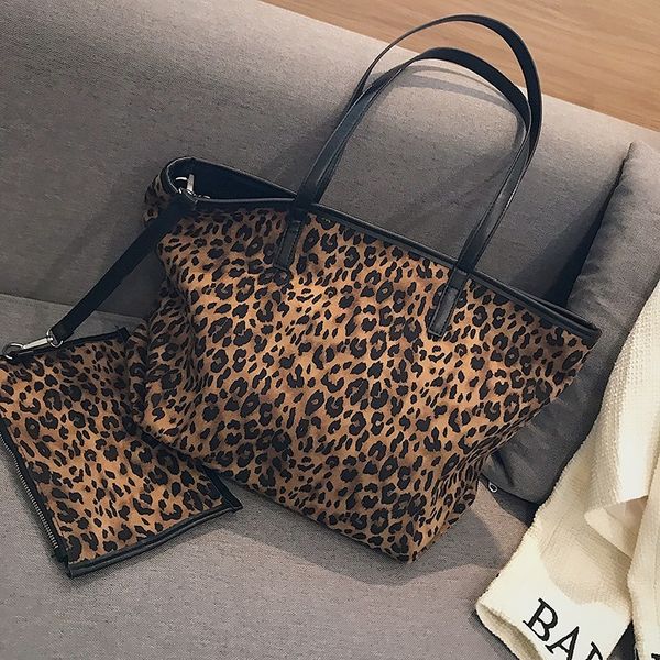 

big bag women's 2020 new style fashion leopord pattern handbag large capacity all-match bag