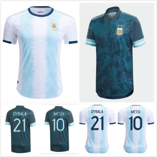 

2020 argentina copa america home soccer jersey 20 21 messi dybala higuain football shirts aguero icardi mascherano camiseta de futbol, Black;yellow