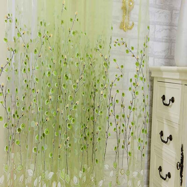 

2019 door home decoration living room bedroom balcony window floral embroidered yarn curtain for