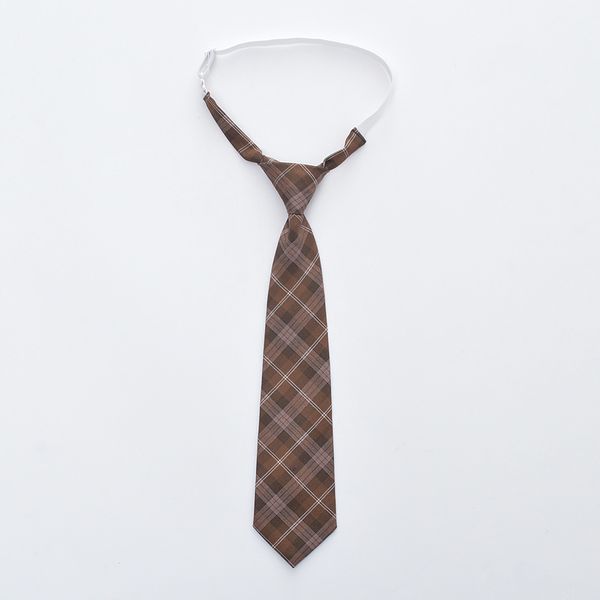 

2 pcs hole-tie jk uniforms plaid ins same paragraph lazy shirt gray blue and white pink brown, Blue;purple