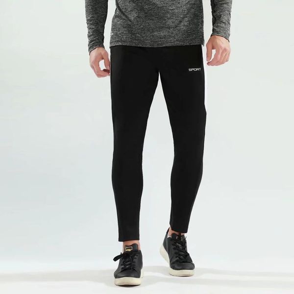 

2019 summer men gym running pants quick dry fitness jogging pants training soccer men casual trousers jogger sport, Black;blue