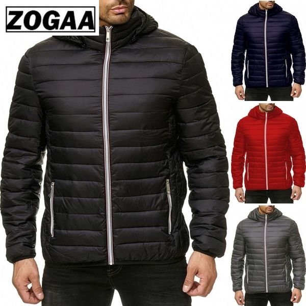 

men winter parkas jacket fashion solid hooded coat jacket zipper cotton casual warm clothes overcoat streetwear parka men zogaa, Tan;black