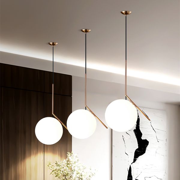 

2020 modern living room/bedroom/minimalist/restaurant pendant light nordic clothing decoration glass ball pendant lamp