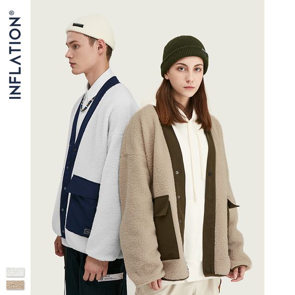 

инфляция флис мужчины зимней куртка толстых мужчины пальто 2019 street сыпучего fit флис куртки chaqueta hombre 9737w, Black;brown