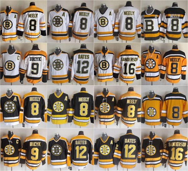 

Boston 8 Cam Neely Bruins Jersey Men 12 Adam Oates 9 Johnny Bucyk 16 Derek Sanderson Vintage CCM 75th Ice Hockey Jerseys Stitched