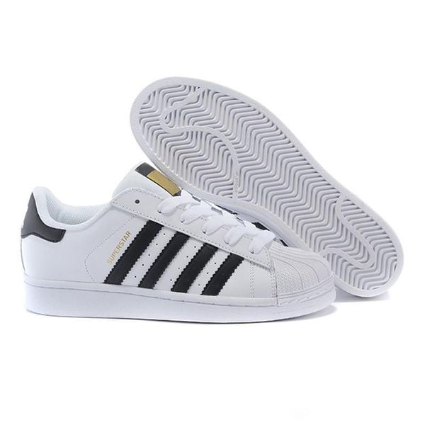 

2020 men's shoes for women's shoes white shoe laser dazzle colour superstar shell head casual shoes ing, Black