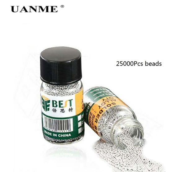 

uanme bga reballing balls (0.2 0.25 0.3 0.35 0.4 0.45 0.5 0.55 0.6 0.65 ) bga solder ball leaded for rework repair