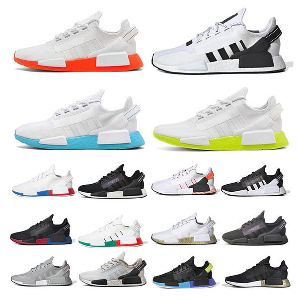 

nmd r1 v2 men women running shoes mexico city red and blue japan aqua tones bred white core black grey silver metallic sport sneakers