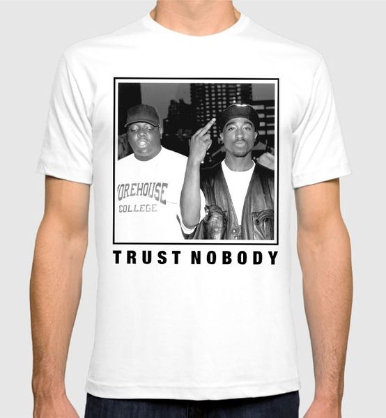 

Никому не доверяйте Тупак Шакур пресловутая большая футболка, рэп легенды 2Pac хип-