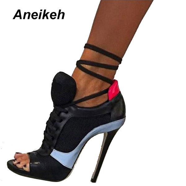 

summer sandals women pumps open-toed women high heels shoes fashion serpentine pattern belt 11cm thin heels party shoes 767-9#, Black