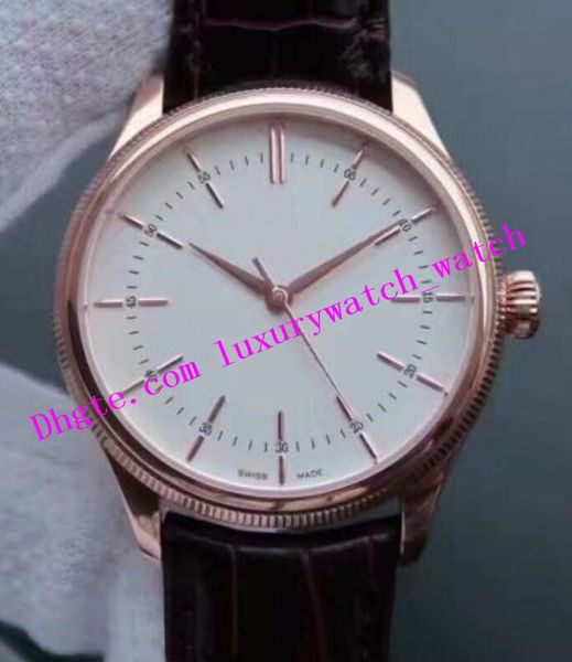 

последняя версия luxury watch 5 style mens dual time белое золото черный циферблат мужские часы 50509 39 мм автоматические модные мужские ча, Slivery;brown