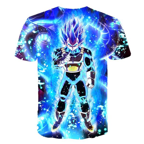 

новые моды для женщин / мужчин dragon ball z аниме с короткими рукавами смешно 3d печати футболка лето повседневная одежда топ тройники k17, White;black