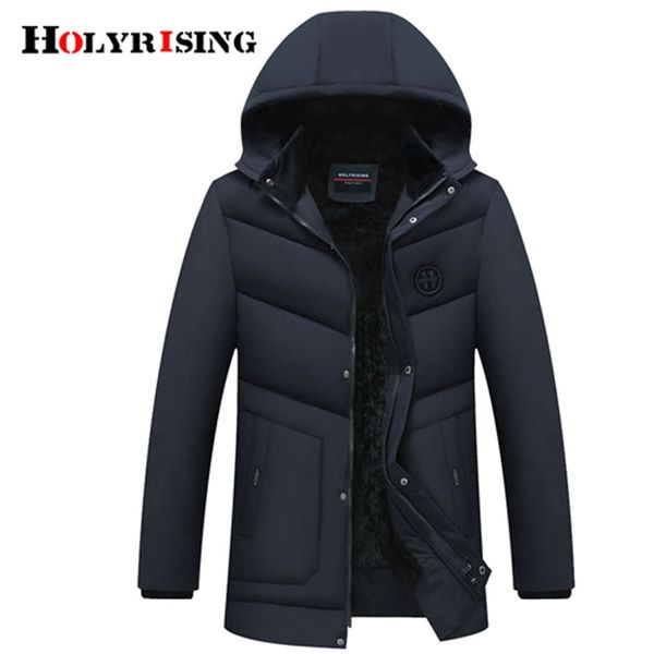 

holyrising men parka winter coats warm jackets outwear hooded cotton-padded coat father's pockets campera hombre invierno 18900, Tan;black