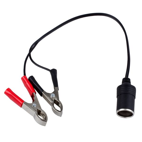 

car battery terminal clip-on cigarette lighter power socket adaptor 12v camping