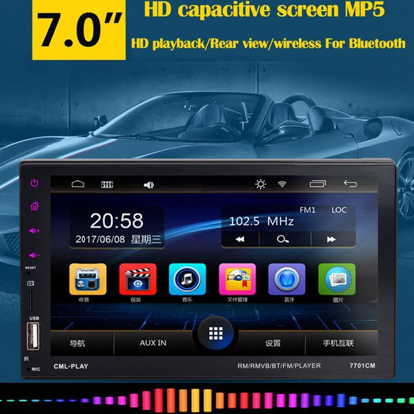 

mp5 player hands-7 inch 1080p car mp5 player bt aux usb tf touchscreen stereo radio hd high performance cooling practical