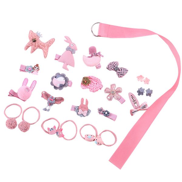 

fashsiualy opaska dla dziew kids infant baby girl cartoon headwear hairclip hairpin with box set barrettes baby hair accessories, Slivery;white