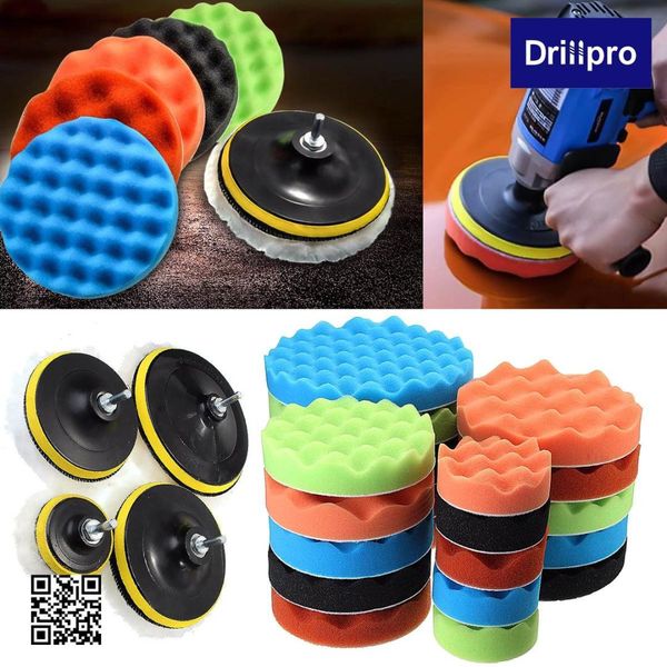 

7x 3''5''6''7'' buffer sponge pad set polishing pad hand tool kit for car polisher compound polishin