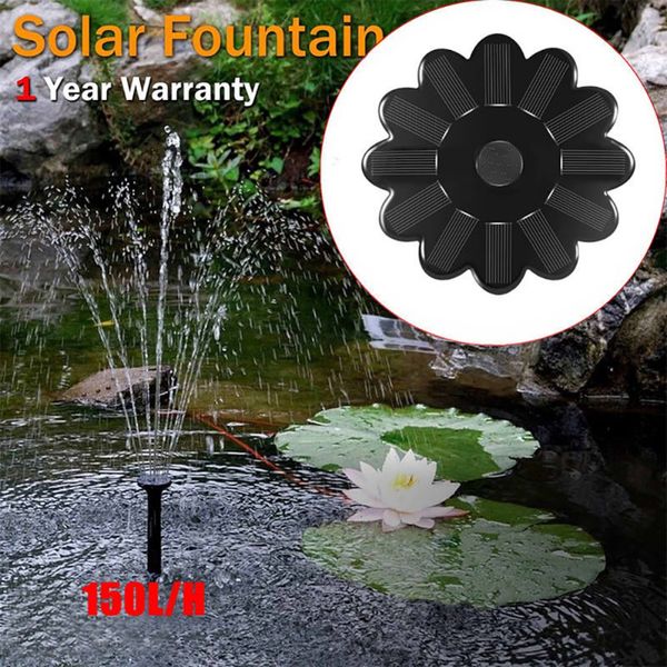 

solar water fountain pump for garden pool pond watering outdoor garden miniature lotus floa
