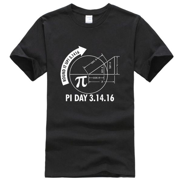 

2019 summer t-shirts pi day 3.1416 round it up math graph stem t-shirt casual sportwear charm brand t shirt top, White;black