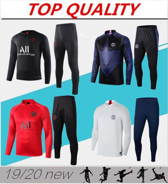 

2019 paris soccer training suit mbappe cavani icardi soccer jerseys 19 /20 maillot de foot paris football jacket jogging tracksuit, Black