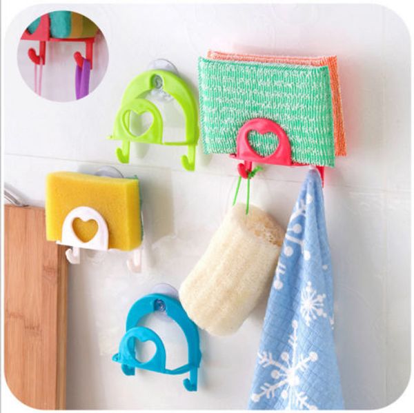 

useful transparent vacuum suction cup sucker mushroom head with hook soap toiletries storage hook towel hanger holder