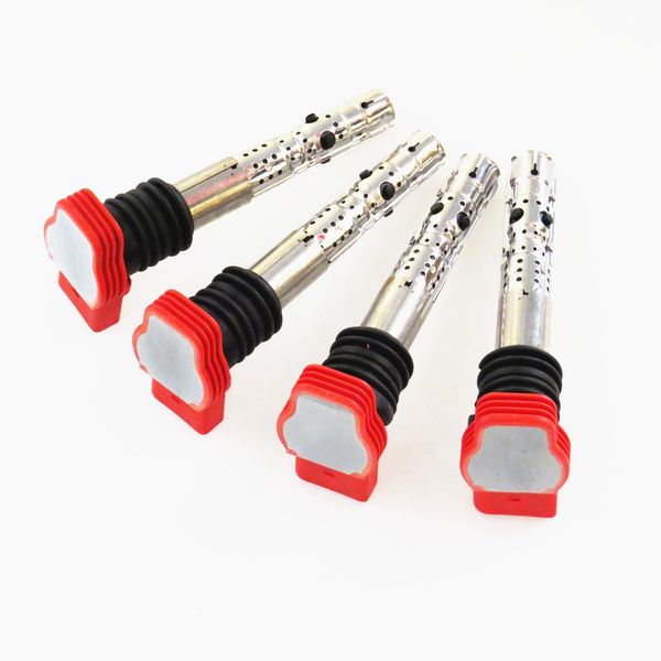 

tuke 4pcs new car fit 1.8t 1.9tdi 2.5tdi engine high voltage red 4 pin ignition coils for a4 b7 a8 d3 a6 c5 06c 905 115 l