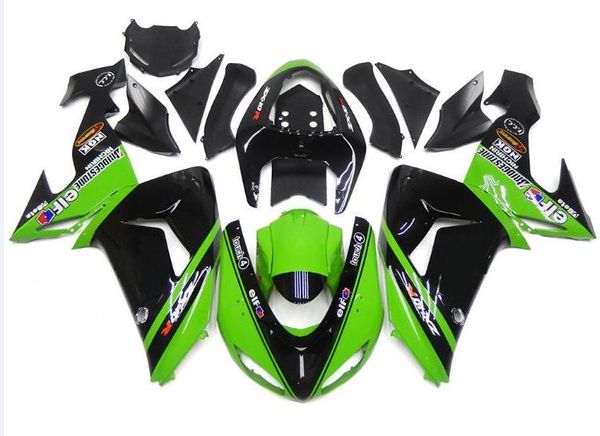 

4gifts нового abs мотоцикл обтекатели набор, пригодный для kawasaki ninja zx10r zx10r 2006 2007 06 07 10r зеленый черных ярких