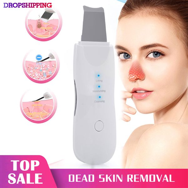 

acne removal ultrasonic ion deep cleaning skin scrubber cleaner facial spa massager peeling tool dead skin rechargeable shovel m