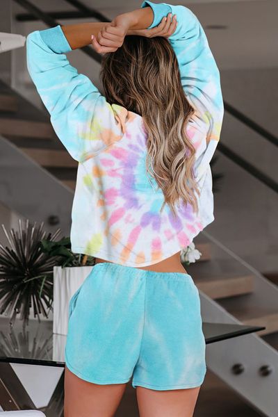 

dhl for pajamas tiedye for mujer conjuntos cortos de pijama con cuello redondo y pijama bulk tie dye shirts rioja red in stock, Blue;gray