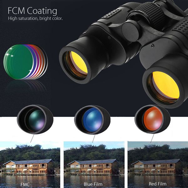 

60x60 zoom day/night vision outdoor hd binoculars hunting telescope with case thj99