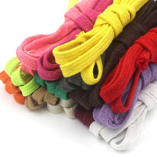 

5meters/lot colorful cotton cords flat soft rope for hat bag garment shoes diy handmade accessories, Black;white
