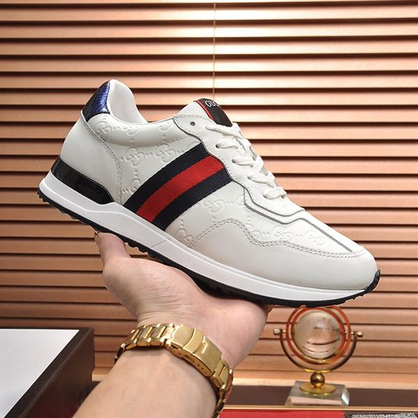 

2manual luxury sneakers shoes for men leather stitching fashion athletic lo-sneakers statement casual mens designer outdoor leisure shoe, Red;white