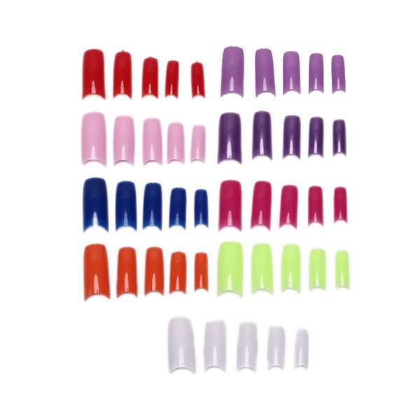 

100pcs/box diy false nails acrylic french false nails full cover fake nail art tips decals decoration manicure tools, Red;gold