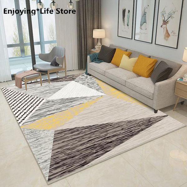 

modern minimalist bedroom living room carpet nordic coffee table sofa bedroom covered with large carpet