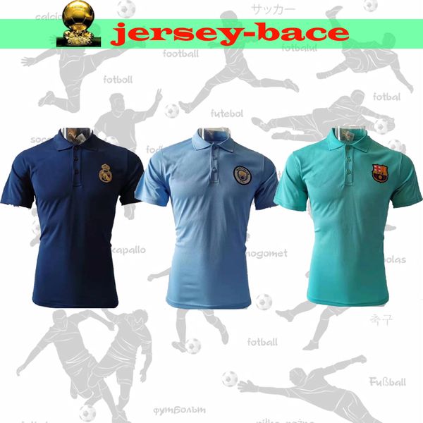 

new 2020 champions league club polo shirt soccer jersey messi hazard joao felix de bruyne mbappe kane training football polo uniform, Black;yellow