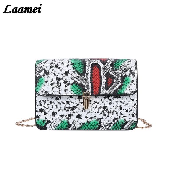 

роскошные сумки женские сумки высокого качества серпантин малые площади crossbody сумки wild girls змея печати плеча сумка