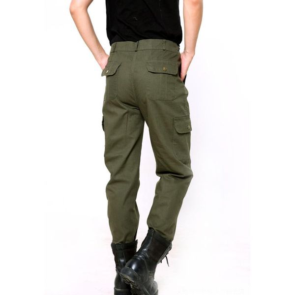 

solid quality cargo pants outdoor camping casual men trousers multi-pocket sweatpants multifunction tactical pants, Black