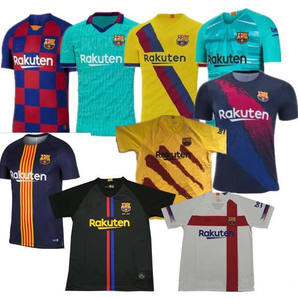 

19 20 barcelona jerseys 10 messi #17 griezmann home away 9 suÃ¡rez piquÃ© soccer jerseys men kids football shirt custom uniforms, Black