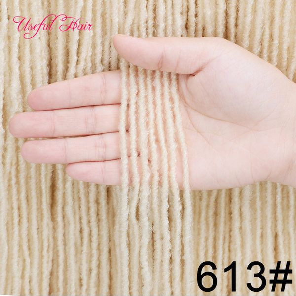

dreadlocks ombre blonde crochet hair extensions dreads locs long synthetic hair weave 18" braiding hair sister micro locs 2021, Black
