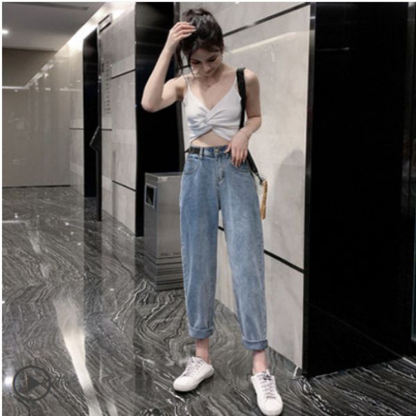 

light blue black jeans женского высокая сыпучая талия thin torre добавить волос утолщение straight leg pants