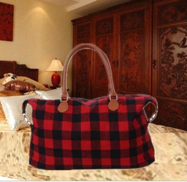 

wholesale-yoga bags large capacity men and women travel plaid bag fashion casual outdoor wild sports bag