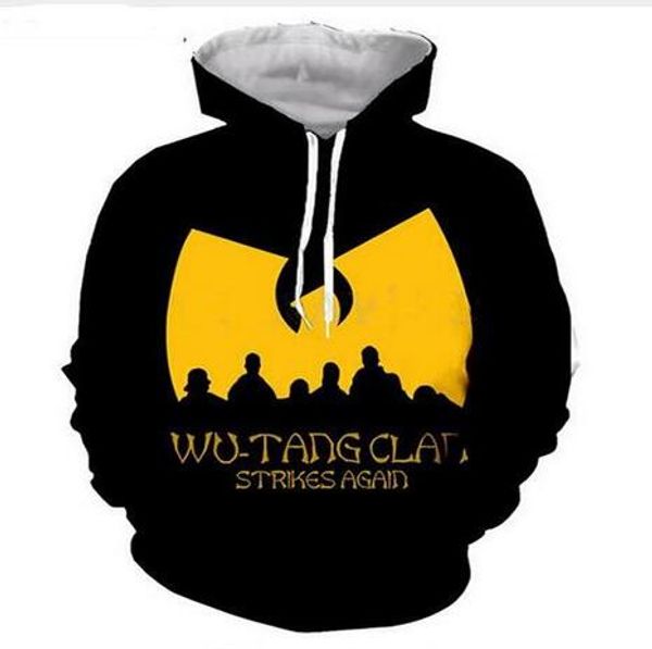 

new fashion sweatshirt men / women 3d hoodies print wu tang clan harajuku style stylish hooded hoodies usal025, Black