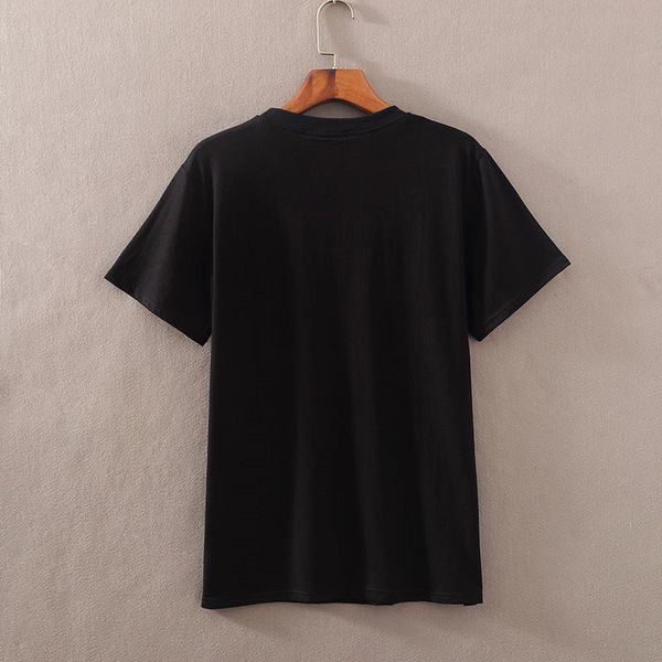 

20fw fashion men's summer t-shirt letter print women's tee crew neck casual clothing breathable comfort tee black and white colors, White;black
