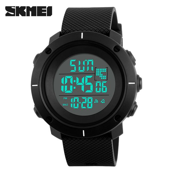 Esporte ao ar livre Big Dial Relógio Digital Homens Multifunction Chronograph 5 Bar Relógio Digital de Despertador Impermeável Reloj Hombre 1213