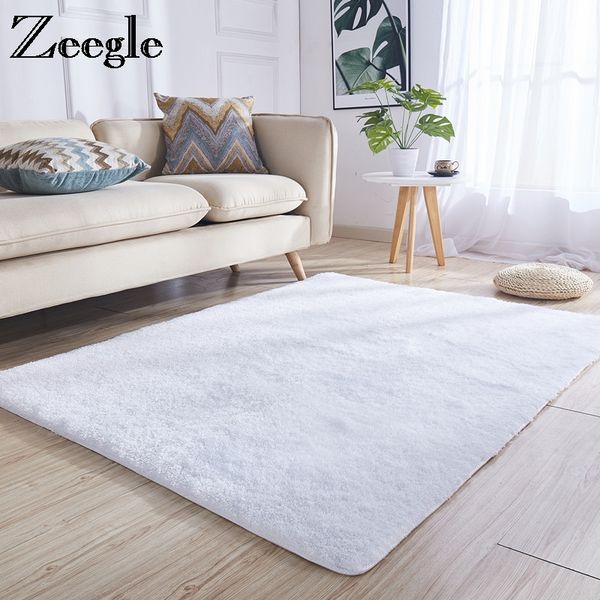 

zeegle shagge carpets for living room soft plush floor rugs anti-slip mats bedroom child carpet washable sofa table area rug