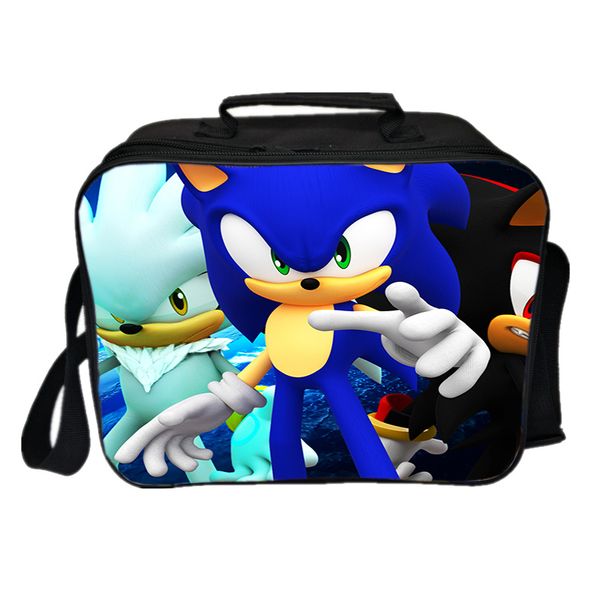 

new arrival sonic lunch bag with ice pack thermal insulated bag picnic camping shoulder fresh keeping ice cooler, Blue;pink