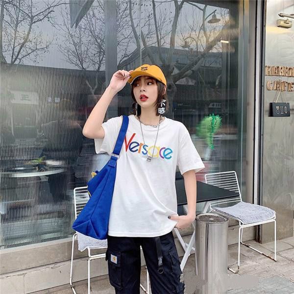 

mens versace дизайнерские красочность верс любителей хлопка футболки пэрис джинсы медуза мужчин с коротким рукавом летом тройник воздухопрон, White;black